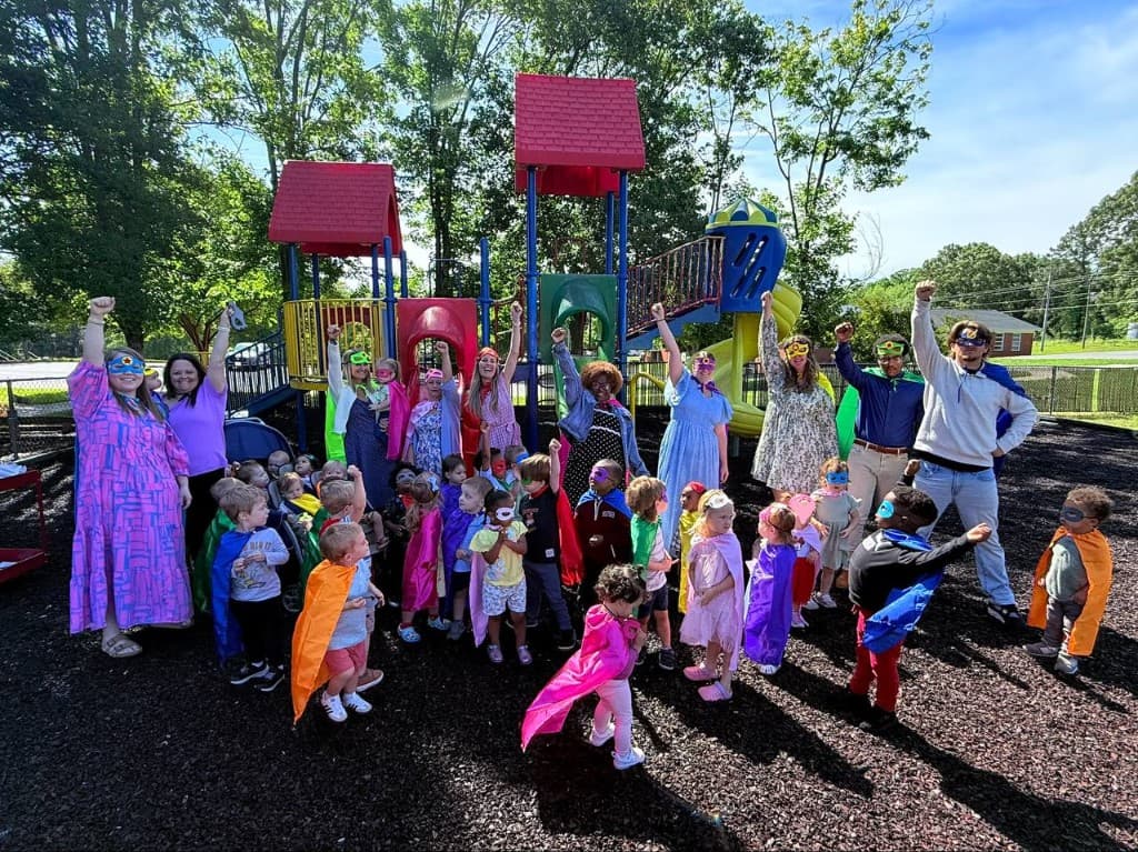 Children learning and playing at Oakdale Christian Child Development Center